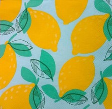 Lemon Decoupage Napkins 3 Ply