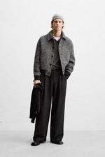ZARA CONTRAST TEXTURED JACKET
