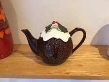 Christmas Pudding shaped teapot  unused