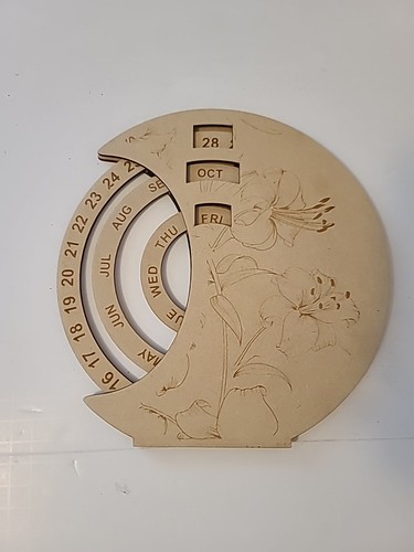Wooden round perpetual - wooden,