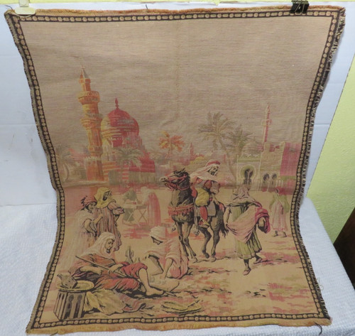 Antique tapestry wall hanging - wall,