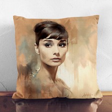 Plump Cushion Audrey Hepburn Conceptual Art Scatter Throw Pillow Cover Filled