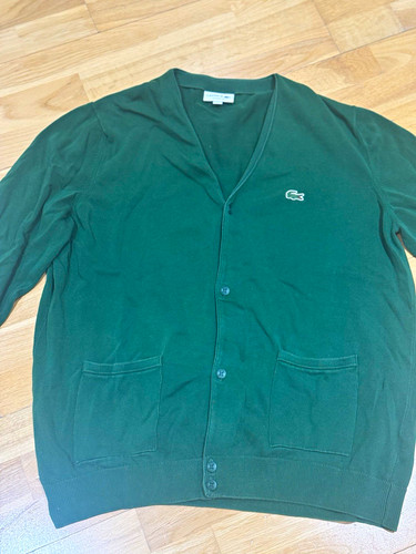 Lacoste green cardigan - green, xl