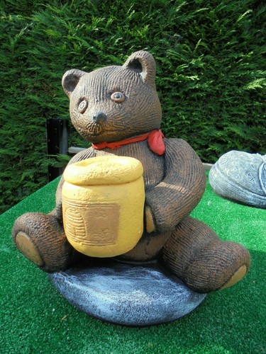 Teddy bear holding honey pot - bear,