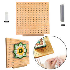 Crochet Blocking Board with 20 Needles for Knitting Crochet Granny Squares Kits