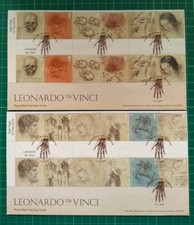 2019 LEONARDO DA VINCI Pair of gutter Pair FDC Windsor PL FDI