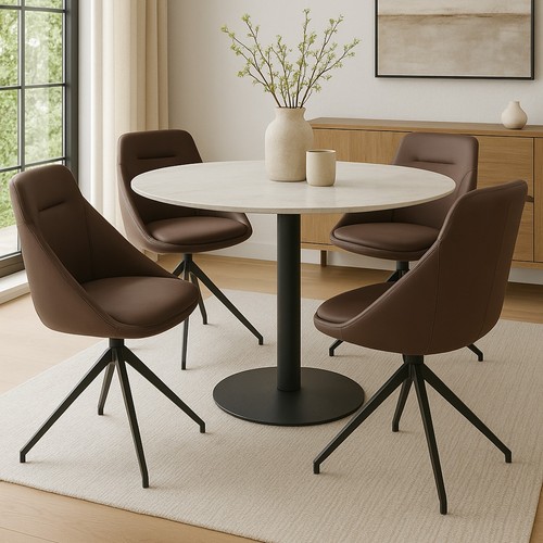 Faux leather swivel - faux, dining