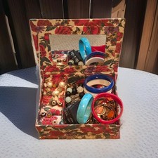 Jewellery Box and Costume Jewellery Bundle Fancy Dress Accessories Job Lot