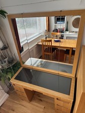 Oak Trifold Triptych Large Folding Wall Mounted Mirror