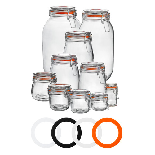 Glass storage jar vintage - glass,