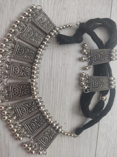 Oxidised silver tribal - silver,
