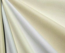 Ivory Cotton Sateen Curtain Heavy Weight Lining Fabric Material Best Quality