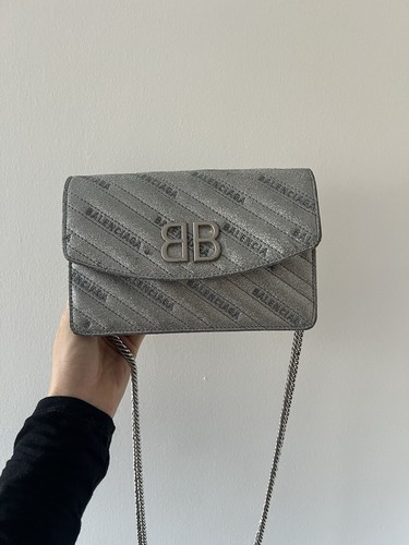 Balenciaga logo small silver