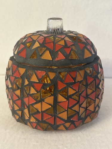 Mosaic stained glass - stained, pumpkin