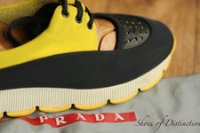 Prada blue yellow - prada, canvas