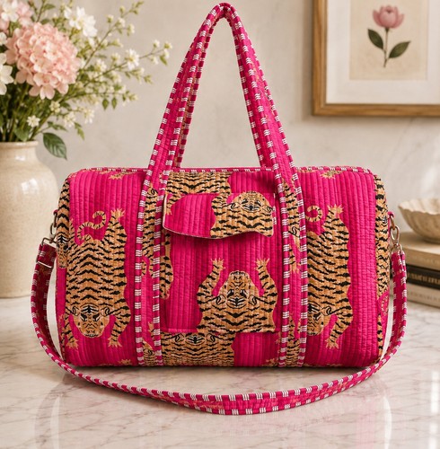 Tiger print quilted - tiger, cotton