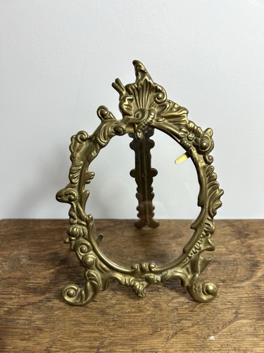 Vintage oval brass