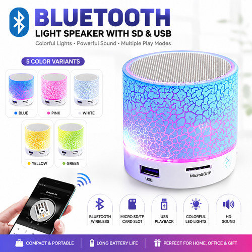 Mini bluetooth speaker led - bluetooth,