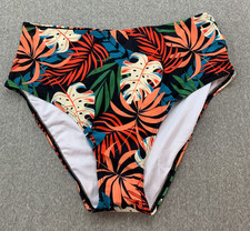 Black Bright Tropical Print