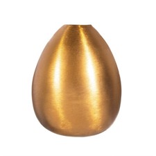 Matte Finish Metal Vase Gold