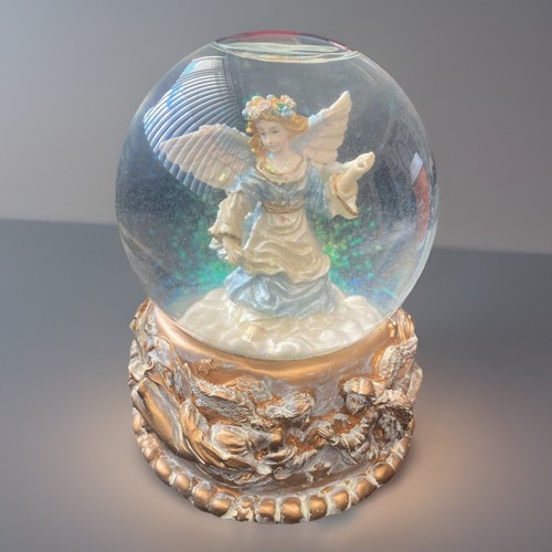 Vtg musical angel snow globe - snow,
