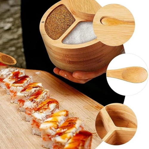 Bamboo salt box spice - bamboo,