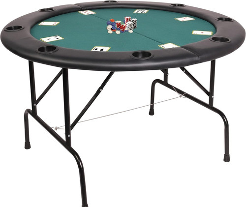 Round folding poker table - round, 8