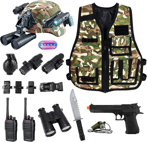 Kids army costume 12pcs - kids,