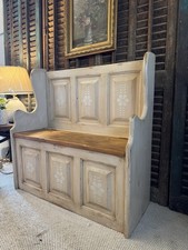 Painted Pine Storage Bench