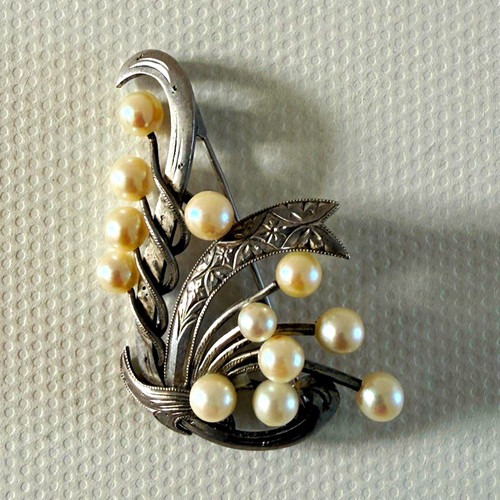 Vintage sterling silver pearl - vintage,
