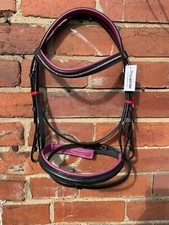 NEW CRYSTAL STAR BRIDLE DIAMOND WITH FLASH NOSEBAND  MATCHING COLOUR STITCHING