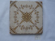 Old MINTONS Victorian / Edwardian multicoloured Floral patterned tile 6"x 6"