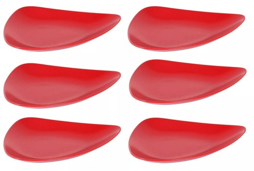 Red stoneware dessert - x,