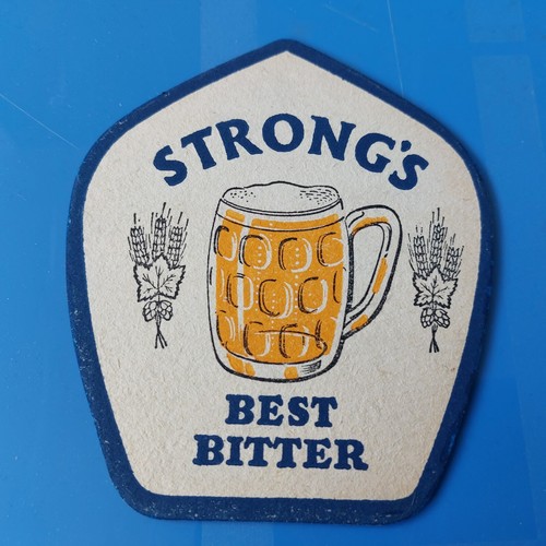 Strongs beer mat - uk, cat