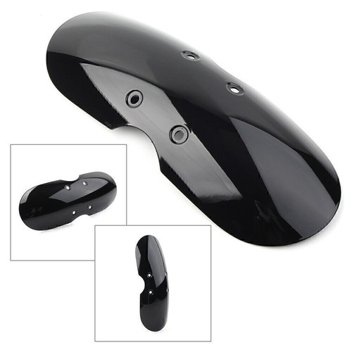 Gloss black front fender - black,