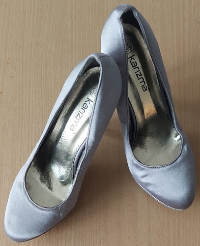 Ladies silver satin - silver,