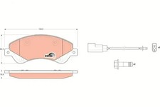 Brake pads GDB1723 TRW for