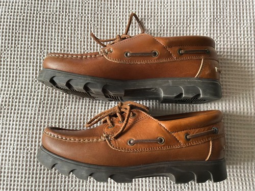 Tan brown leather boat deck - brown,