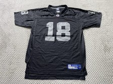 Oakland Raiders NFL Jersey Size XL youth Womens Small #18 Randy Moss Reebok