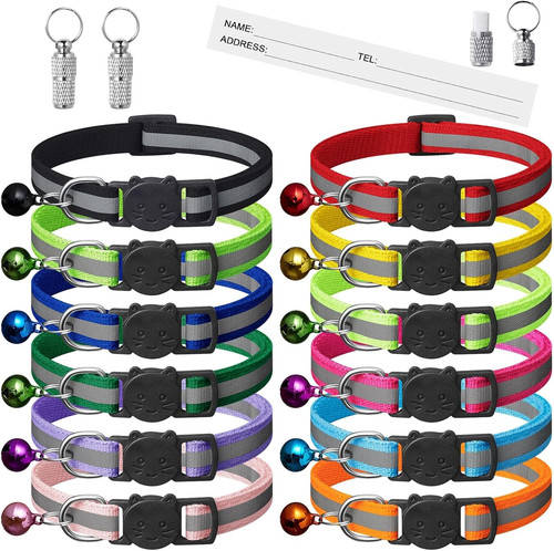 Piece reflective cat collar - reflective,