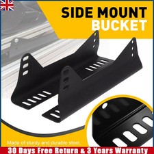 2x Black Steel Seat Side Mounts Brackets Universal Fits Sparco OMP Cobra Corbeau