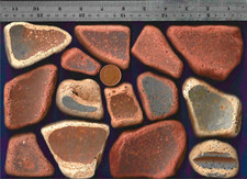 14 UK NORTH SEA BEACH POTTERY pebbles 1.33 Kg Ocean art crafts Dunbar Scotland