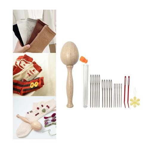 Darning egg kit wooden - kit,