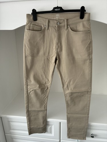 Men cream jeans slim - men’s,