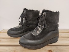 FITFLOP Mukluk III BLACK ANKLE BOOTS UK 5 EU 38 SUEDE LEATHER SHERPA LINED WARM