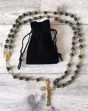 Pretty Vintage Style Italian Rosary With Pouch 
