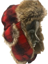 Gap Red Trappers Hat Faux Fur
