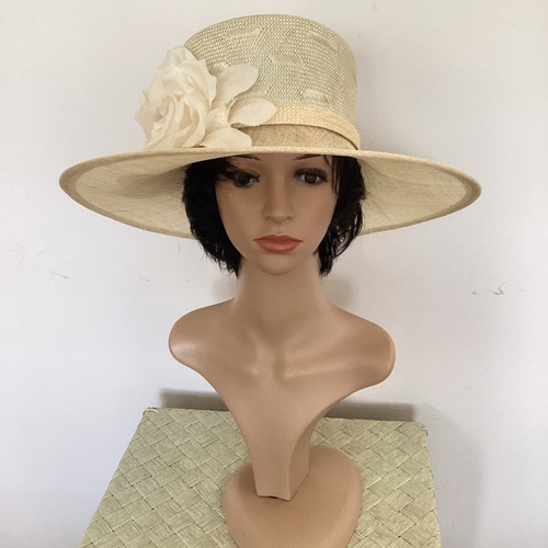 Beige wedding hat - wedding,