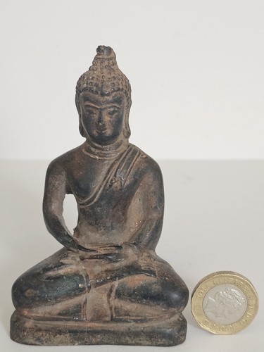 Antique thai bronze buddha - bronze,