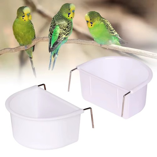 2pcs large white plastic bird - white,